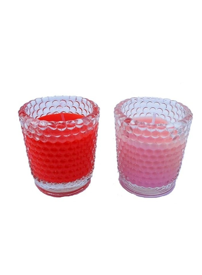 مجموعه من قطعتين شمعة انارة  برائحه عطرية مميزة - تستخدم كديكور